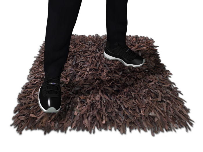 Rustic Leather Ribbons Rug (Square) CM