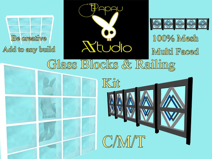 Mesh Glass Block And Rail Kit "boxed"