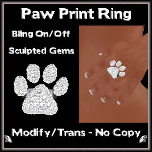 *ICED* Paw Print Ring (AD)