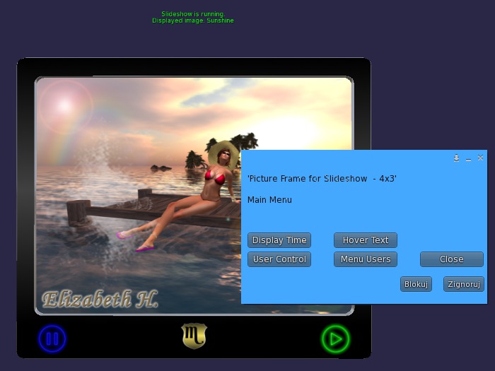 Picture Frame for Slideshow with Control by the User – 4x3