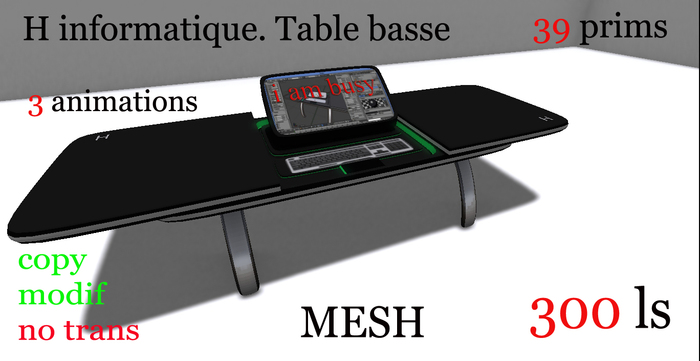REZER  basse table informatique