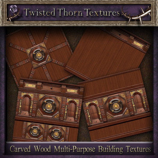 ~TTT~ Carved Wood Multi-Purpose Building Textures Set 1