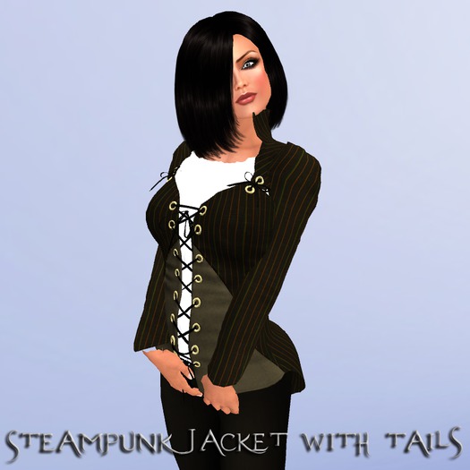 *SOIR* Steampunk Jacket with Tails Green