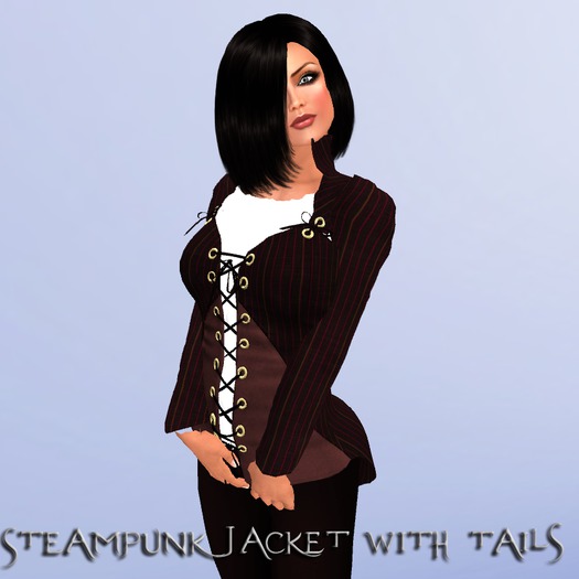 *SOIR* Steampunk Jacket with Tail Green