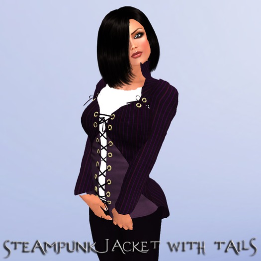 *SOIR* Steampunk Jacket with Tails Purple