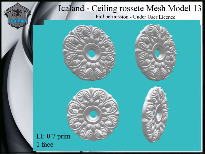 IcaLand - Ceiling Rossete Mesh Model 13