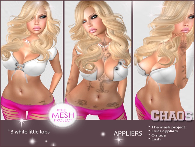 Chaos - 3 white little tops