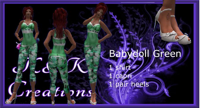 Babydoll Green Outfit