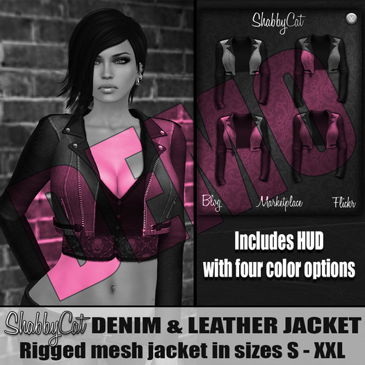 ~Shabby Cat - Denim & Leather Jacket DEMO~