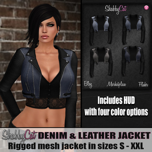 ~Shabby Cat - Denim & Leather Jacket DEMO~