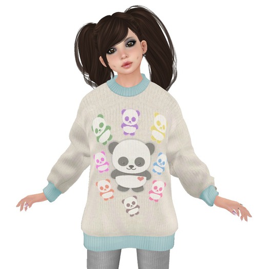 Rainbow Panda Oversize sweater