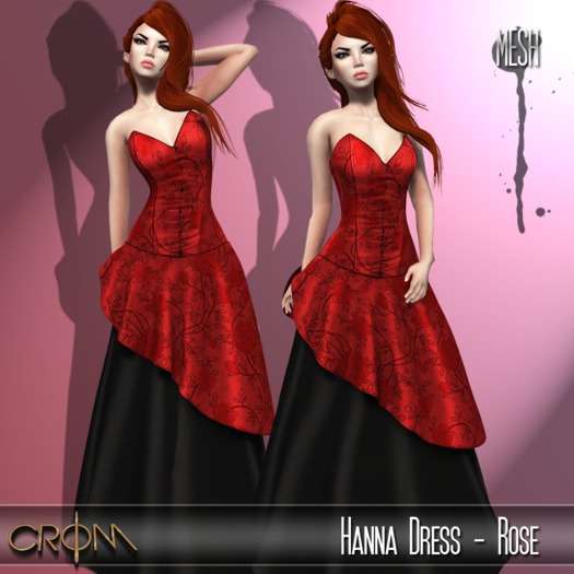 -CroM- Hanna Formal Dress - Rose