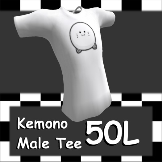 [BC] Kemono Male Tee - Cute Sealion (White)