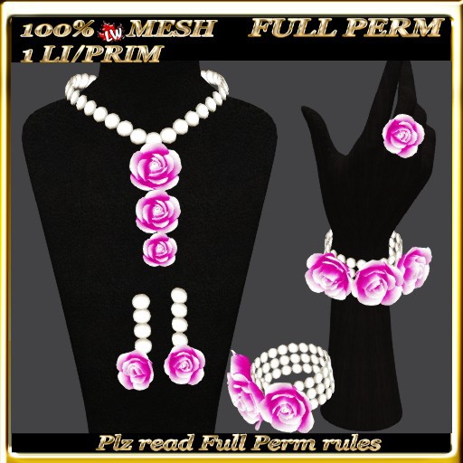 LW_ Mesh Hat with 3 Roses - 1