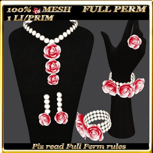 LW_ Mesh Hat with 3 Roses - 1