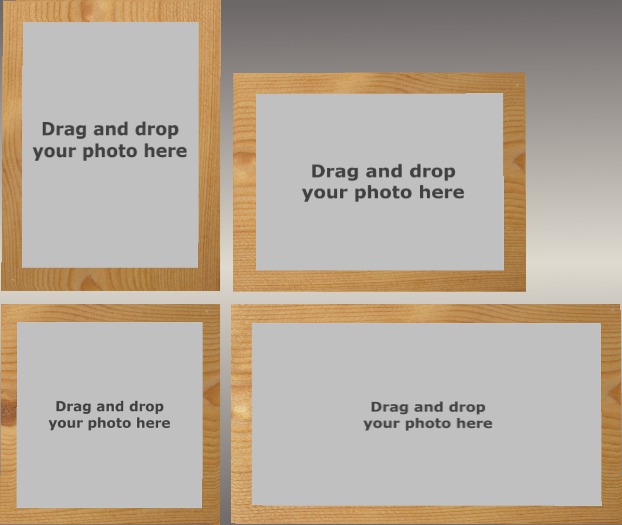 Set of Photo Frames - Wood 03