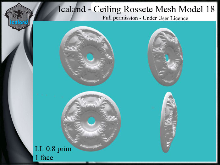 Icaland - Ceiling Rossete Mesh Model 18