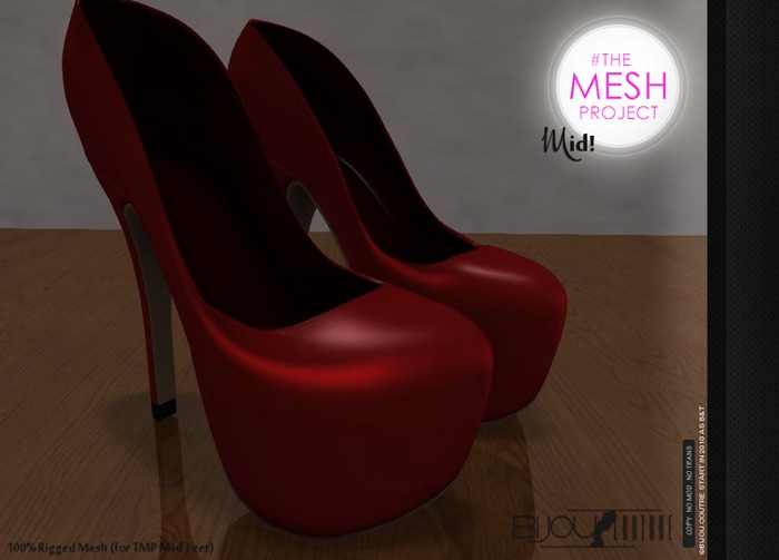 .Bijou || 69 Heels! RED ... #TheMeshProject Feet Addon! (new)