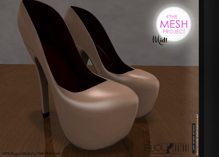 .Bijou || 69 Heels! BEIGE ... #TheMeshProject Feet Addon! (new)
