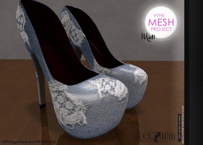 .Bijou || 69 Heels! DENIM ... #TheMeshProject Feet Addon! (new)