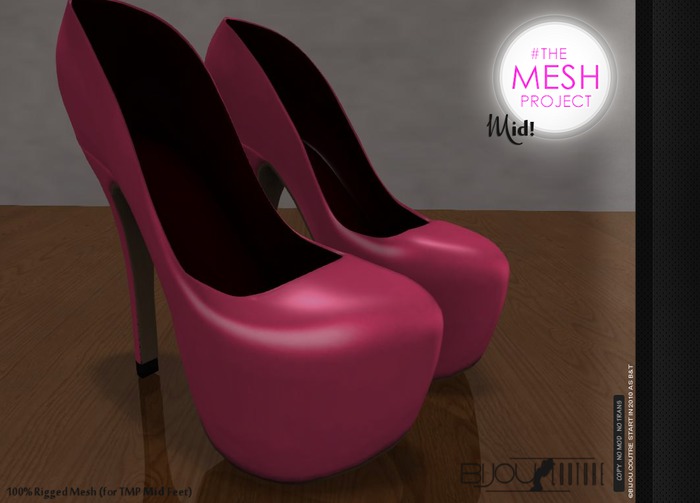.Bijou || 69 Heels! PINK ... #TheMeshProject Feet Addon! (new)
