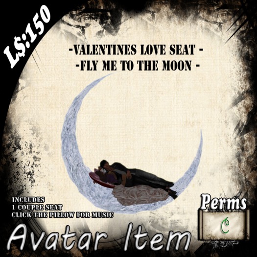 -DD- Valentine Love Seat - Fly Me To The Moon