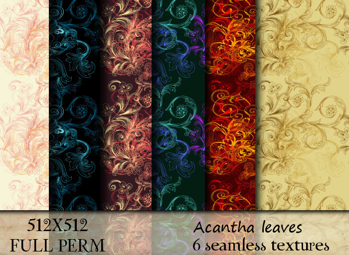 acantha leaves textures