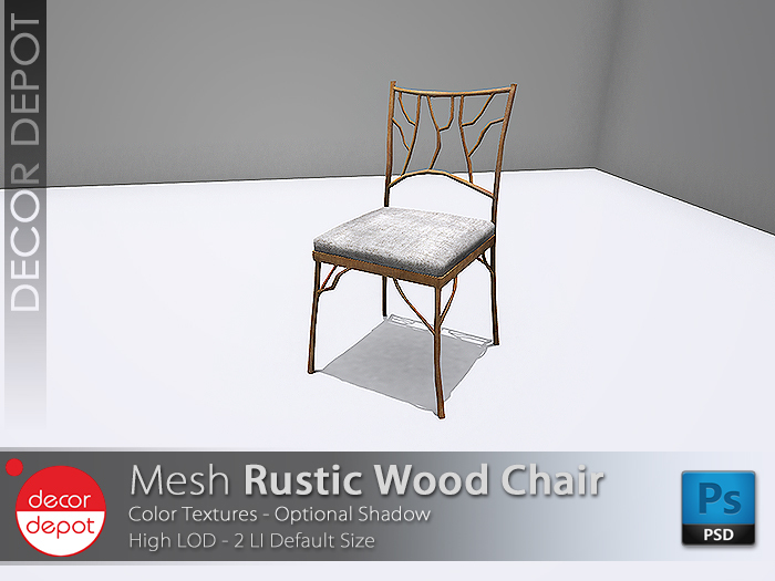 [DD] - FULL PERM  Silla Madera Rustica