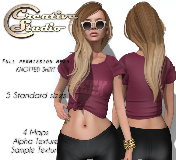 - CREATIVE STUDIO -  Knotted Shirt 