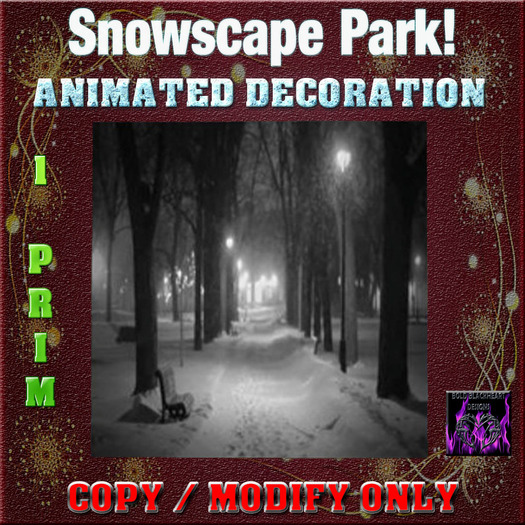 Animated Snowscape park 