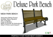 Deluxe Park Bench v1 - Copy! Mesh! PROMO Price!!