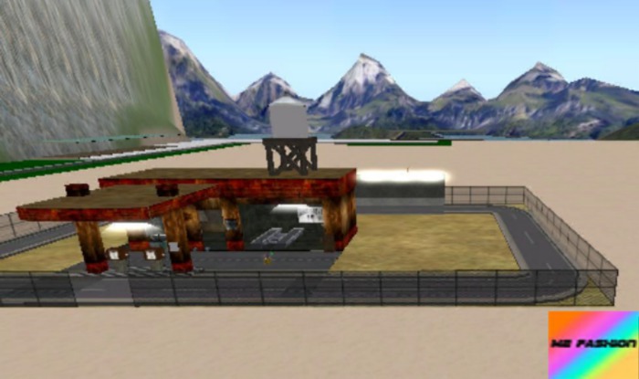 race track with Garage / Fuel / GasStation