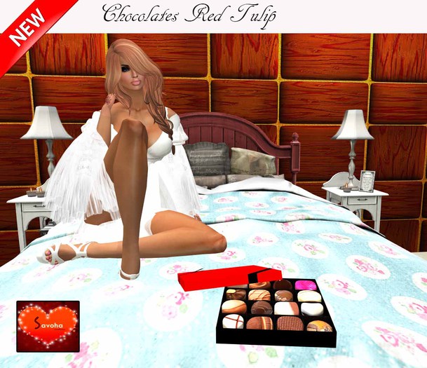 chocolates  red tulips