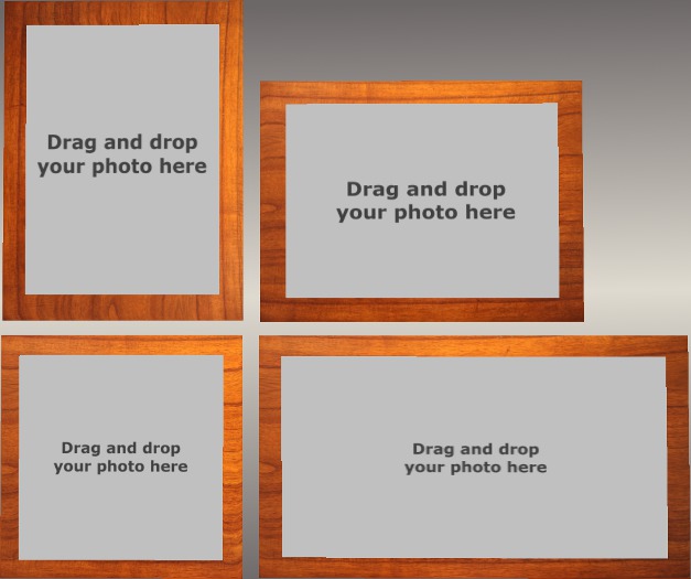 Set of Photo Frames - Wood 08