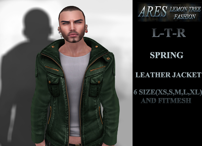 [L-T-R] Spring Green Leather Jacket / White shirt