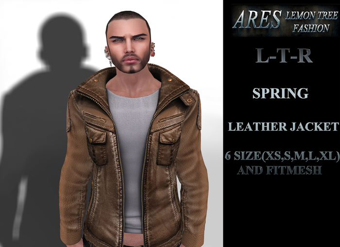 [L-T-R] Spring L.Brown Leather Jacket / White shirt