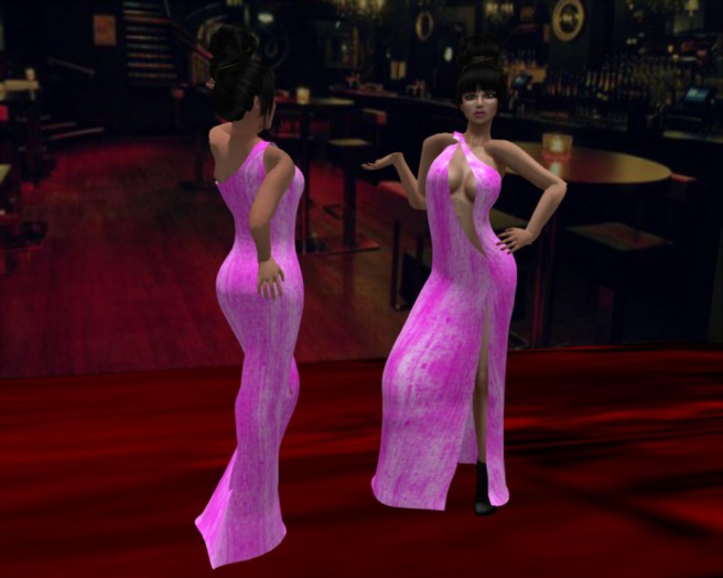 One Shoulder Dress - Rough Silk