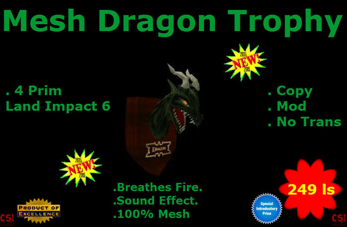 Mesh Dragon Trophy (box)