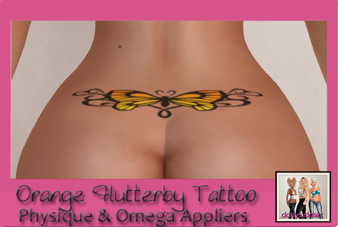 *DC - Orange Flutterby Tattoo Boxed*