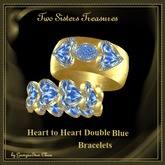 Heart to Heart Double Blue Bracelets
