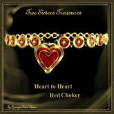 Heart to Heart Double Red Choker.
