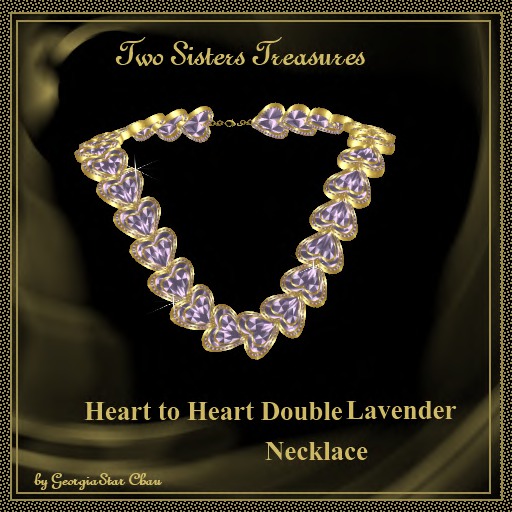 Heart to Heart Double Lavender Necklace