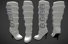 White Leather Buckles