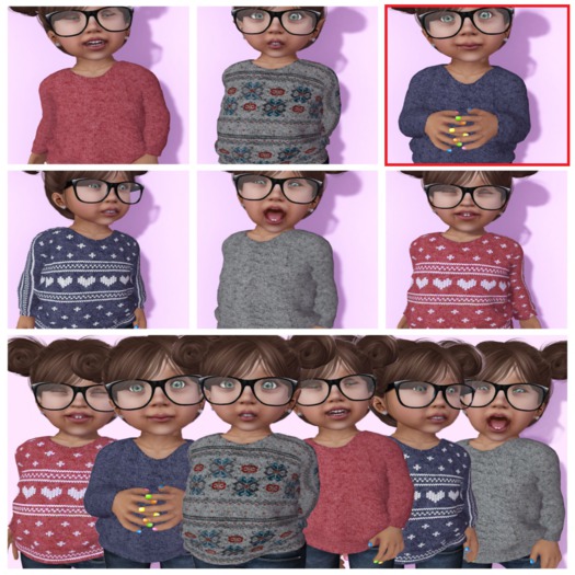 *WindyPopz* Sweater - Blue Knit