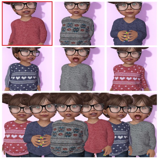 *WindyPopz* Sweater - Red Knit