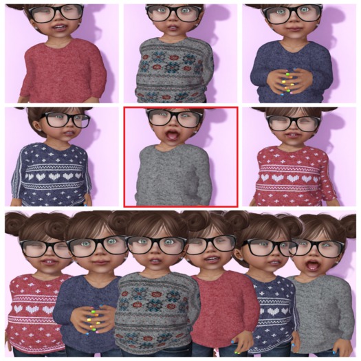 *WindyPopz* Sweater - Grey Knit