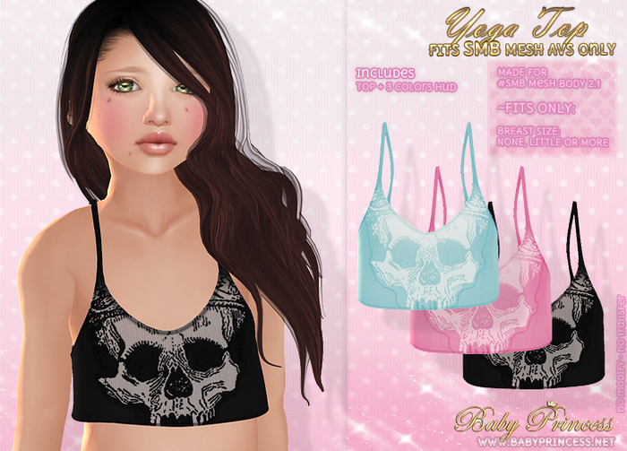 :*BABY*: { SMB } Yoga Top - Skull