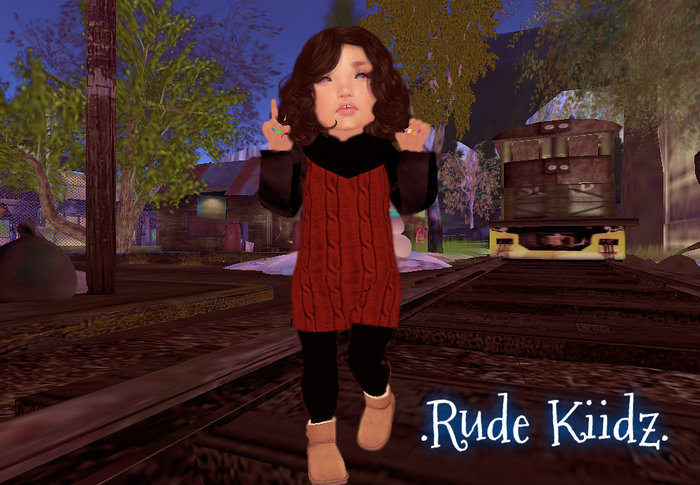 .Rude Kiidz. Sweater Dress - Red