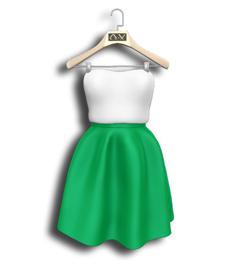 .:Vitrimi:. Flare Dress Mint/Wht