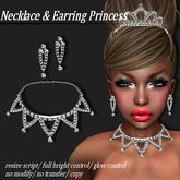 Necklace & Earring Set Princess Platinum    -RYCA-